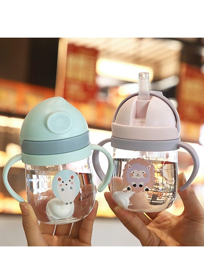 Generic 250ml Sippy Cup For Baby Baby Bottle Sippy Cups With Handle Graduated 360° Spill Free Toddler Cup Sippy Cups For Toddlers Soft Spout Sippy Cups Green  - Image 4