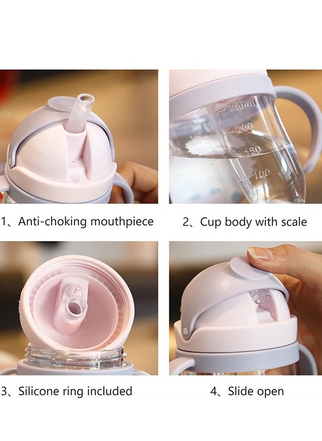 Generic 250ml Sippy Cup For Baby Baby Bottle Sippy Cups With Handle Graduated 360° Spill Free Toddler Cup Sippy Cups For Toddlers Soft Spout Sippy Cups Green  - Image 5