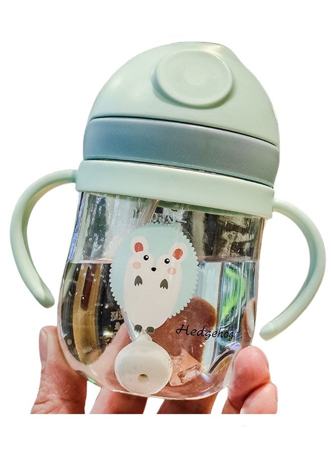 Generic 250ml Sippy Cup For Baby Baby Bottle Sippy Cups With Handle Graduated 360° Spill Free Toddler Cup Sippy Cups For Toddlers Soft Spout Sippy Cups Green  - Image 1