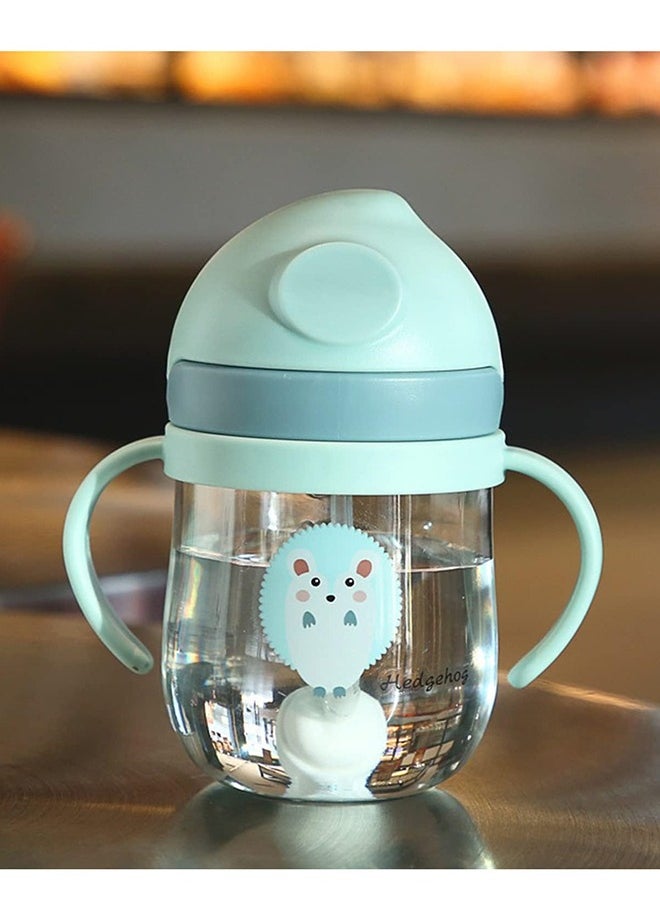 Generic 250ml Sippy Cup For Baby Baby Bottle Sippy Cups With Handle Graduated 360° Spill Free Toddler Cup Sippy Cups For Toddlers Soft Spout Sippy Cups Green  - Image 2