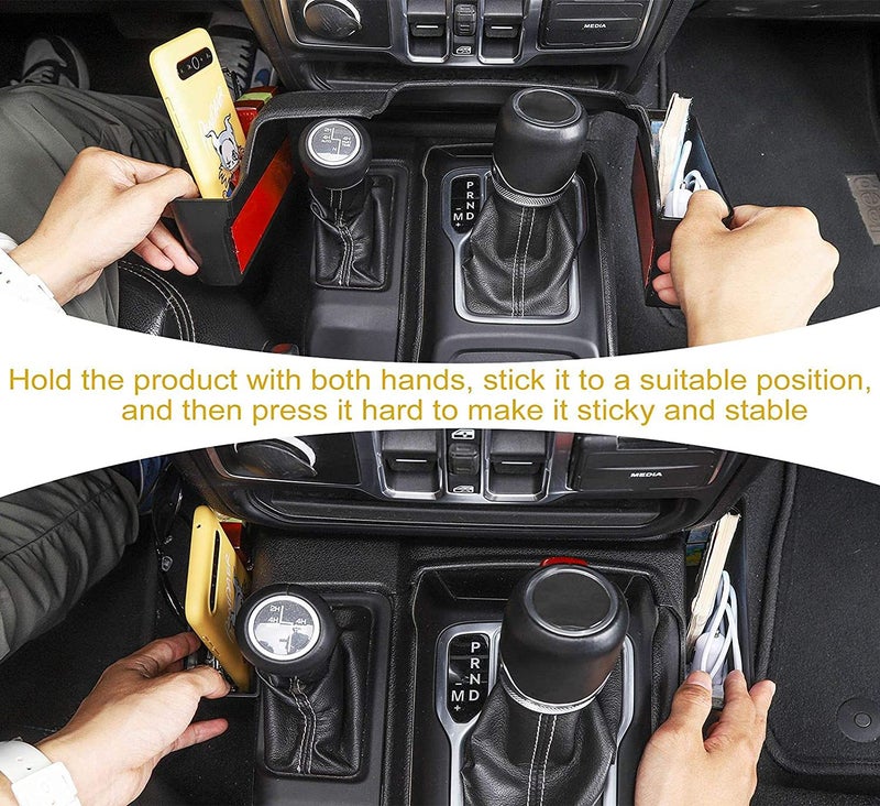 JWWY Update Gear Tray for 2018-2025+ Jeep Wrangler JL JLU & Gladiator JT 4xe Gear Shift Shifter Storage Box Center Console Compartment Organizer Bin, Interior Accessories, Matte Black (Patent Design) - Image 5
