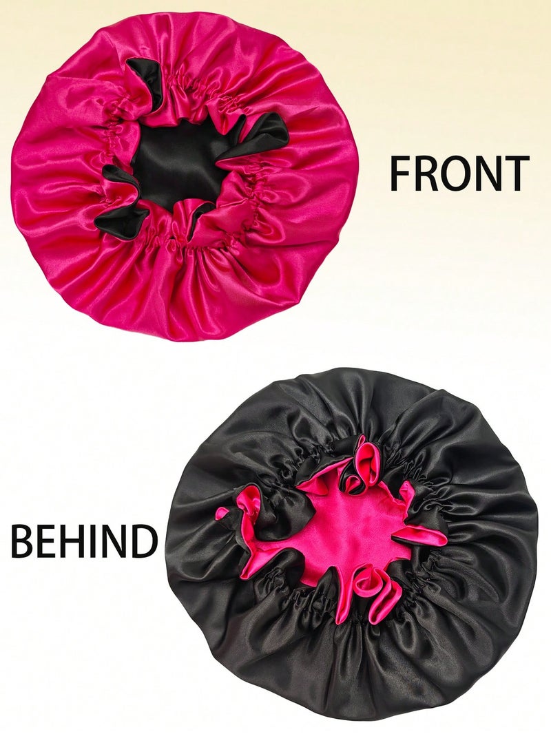 Stretch Satin Hair Bonnet – Anti-Tangle Sleep Cap for Smooth Hair - Image 2