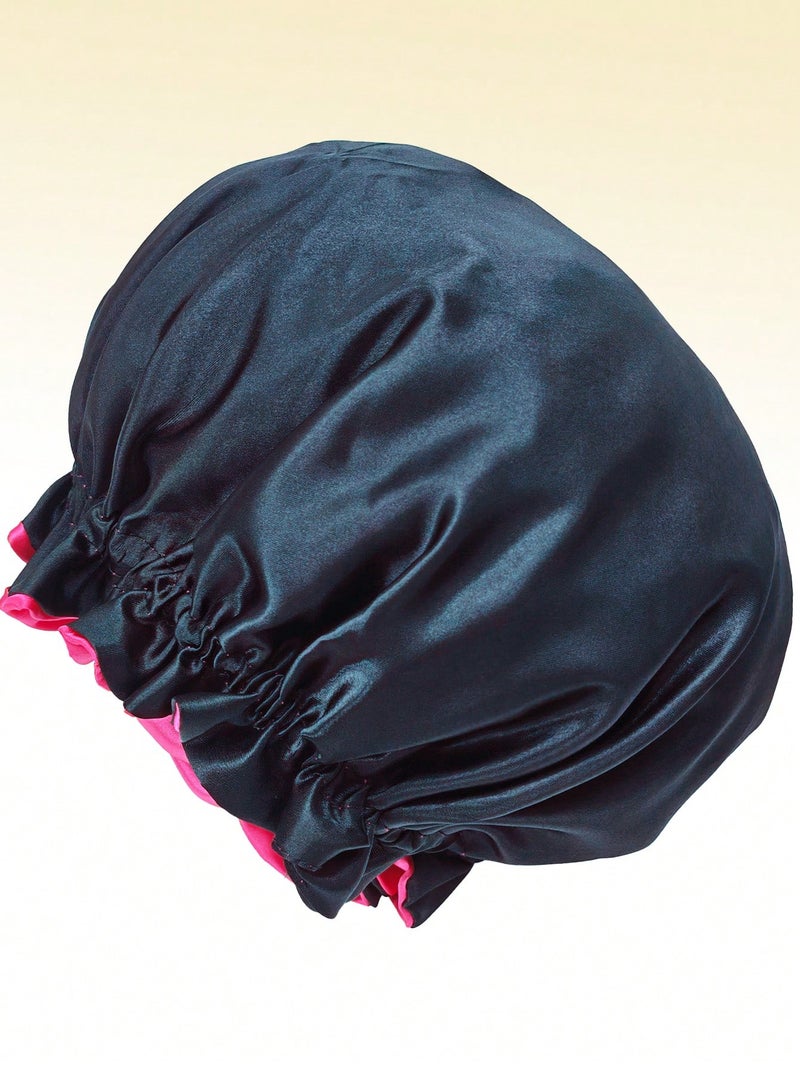 Stretch Satin Hair Bonnet – Anti-Tangle Sleep Cap for Smooth Hair - Image 5
