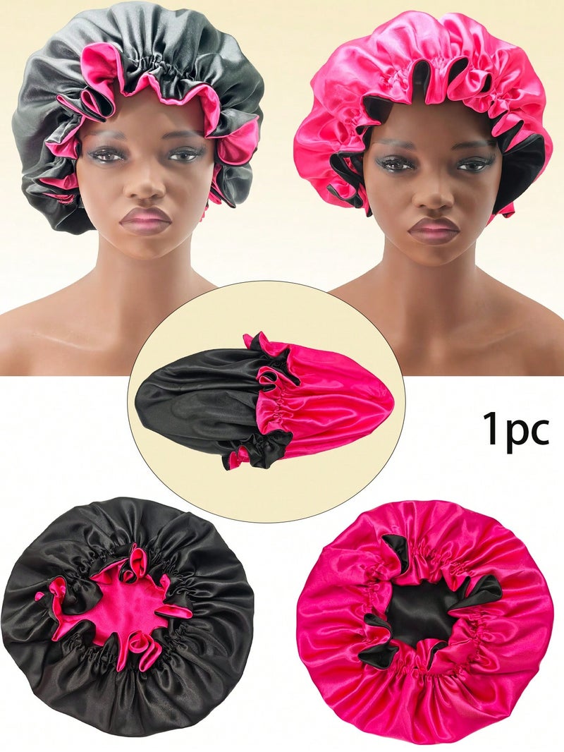 Stretch Satin Hair Bonnet – Anti-Tangle Sleep Cap for Smooth Hair - Image 1