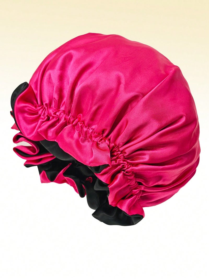 Stretch Satin Hair Bonnet – Anti-Tangle Sleep Cap for Smooth Hair - Image 4