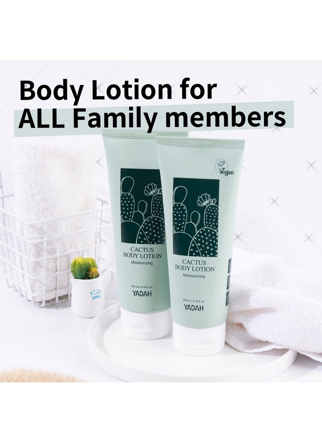 YADAH Cactus Body Lotion 6.76Fl.Oz.69.58% Of Cactus Instead Of Water Vegan Paraben Free Non Sticky Moisturizing Emulsion For Dry Sensitive Skin  - Image 2