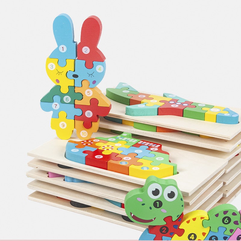 There Are Cpc Wooden Kindergarten Children'S 3D Three-Dimensional Puzzle Educational Toys Early Childhood Education Wooden Puzzle - Image 5