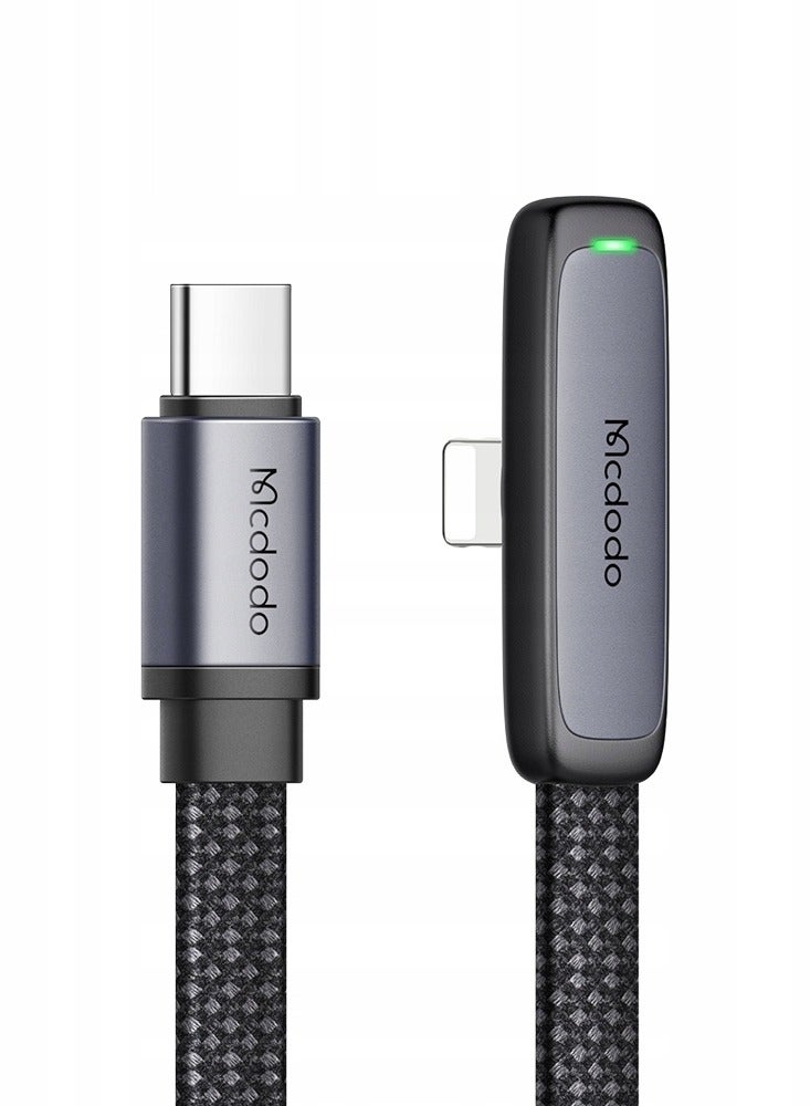 Mcdodo CA 3350 USB to USB C Angle Cable   1.2m Black - Image 1