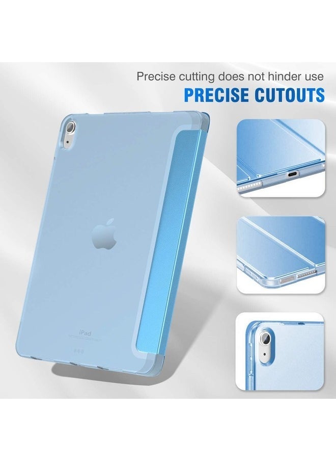 vesus Sky Blue Slim Trifold Stand Case for iPad Air (13-inch, M2 2024) & iPad Pro 12.9-inch (4th/5th/6th Gen) with Pencil Holder - Image 5