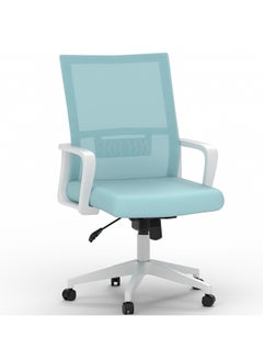 Mahmayi TJ HY-690W Medium Back Mesh Chair White/Blue