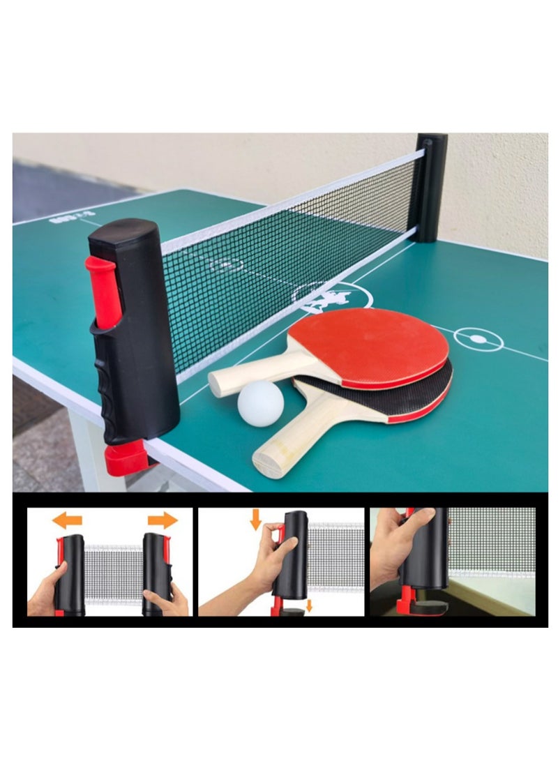 Ping Pong Paddle Set, Portable Table Tennis Set with Retractable Net,Rackets,Balls for Indoor/Outdoor Games - Image 3