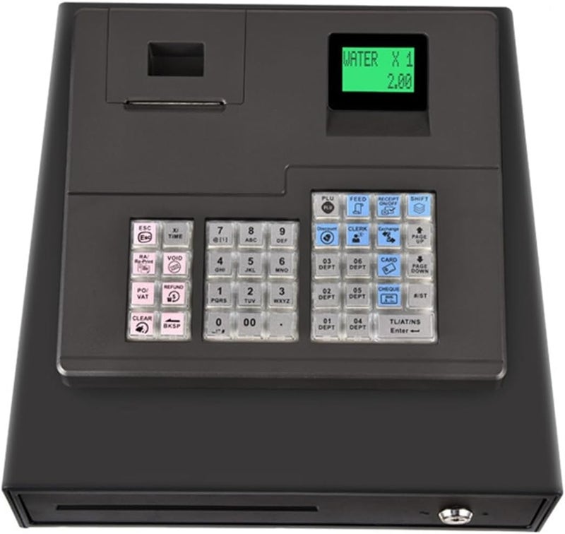 ROOUIO Cash Register, 38-key English System Cash Register, Automatic Cash Register System With Management Software ECR600 - Image 2