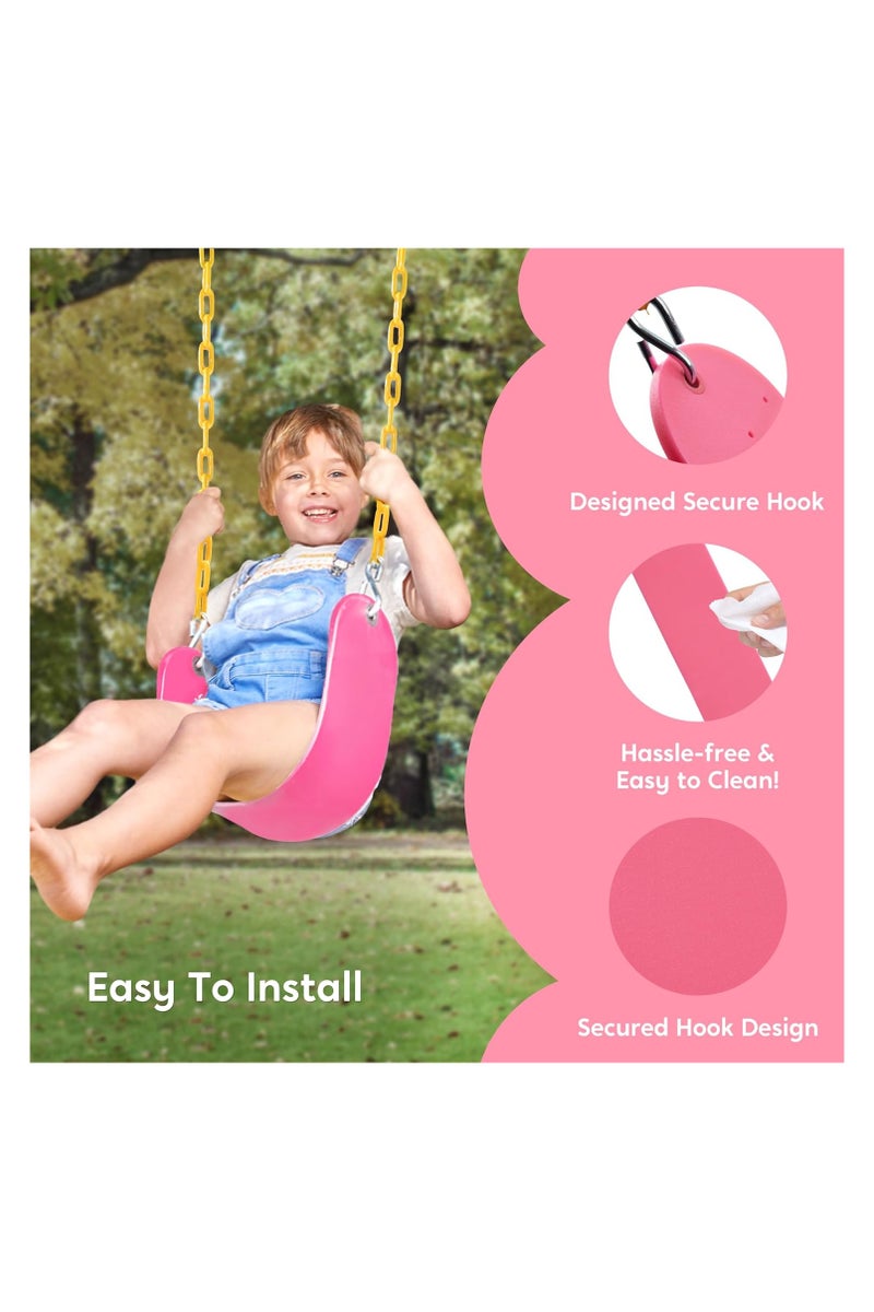 Durable and Easy to Install Anti-Slip Swing Seat Set for Playground Equipment 61x15x150cm - Image 2