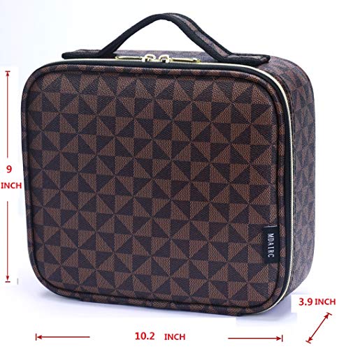 MDAIRC Travel Makeup Train MAKE UP Case Makeup Cosmetic Case Organizer Portable Artist Storage Bag with Adjustable Dividers for Cosmetics Makeup Brushes Toiletry Jewelry Digital Accessories - Image 3