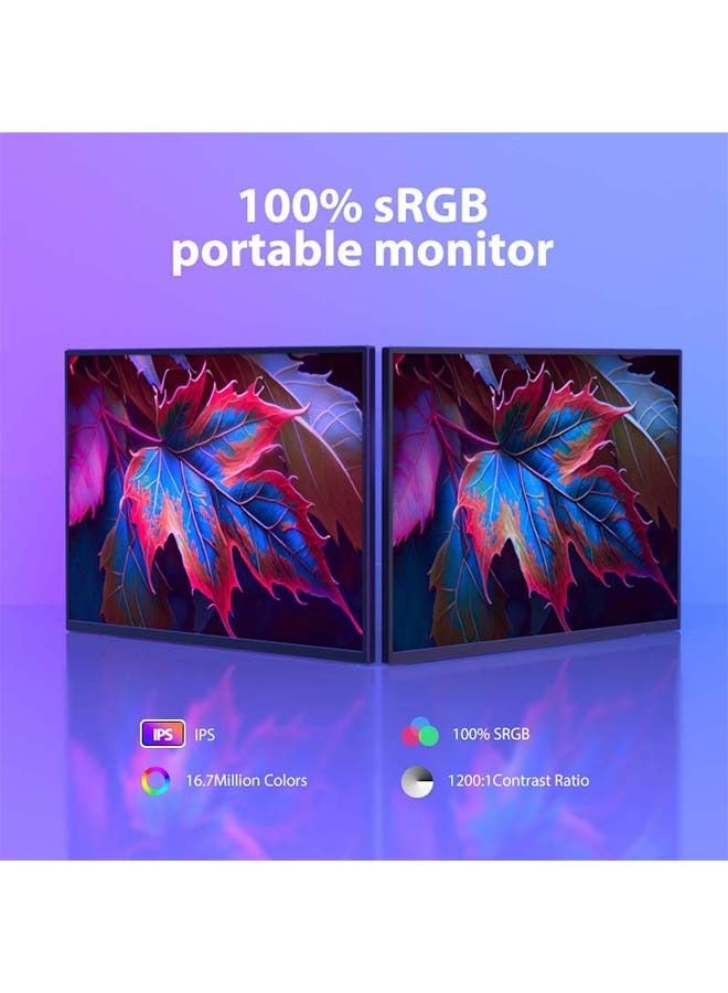 Portable monitor computer tablet phone notebook external portable extended display 15.6-inch 1080P stand type  - Image 3