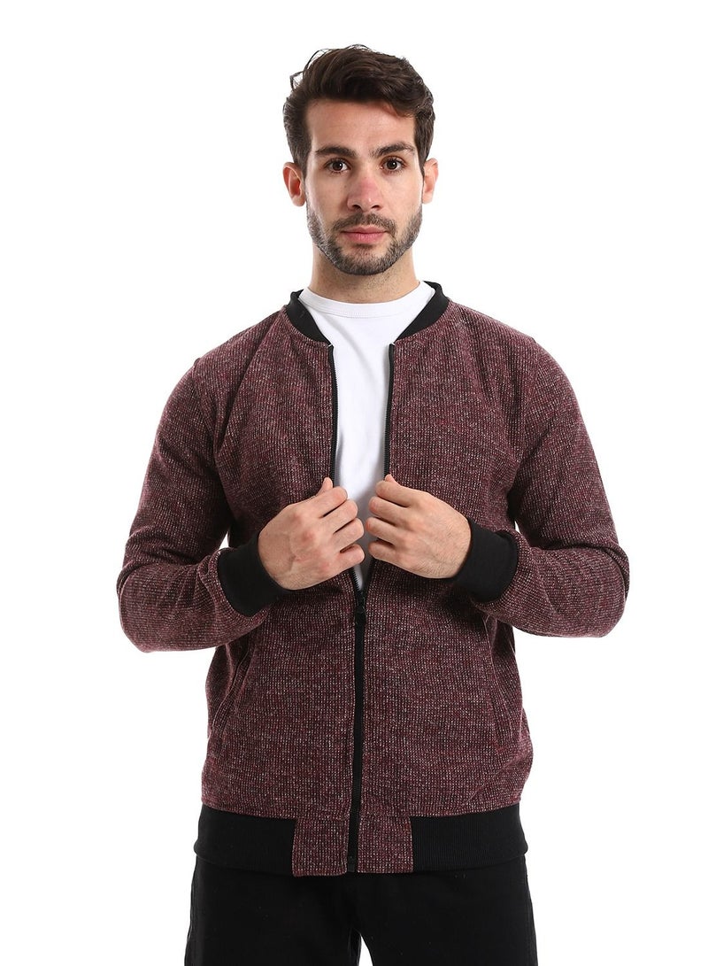 Caesar Men Sweatshirt With Front Pockets And Through Zipper - Image 1