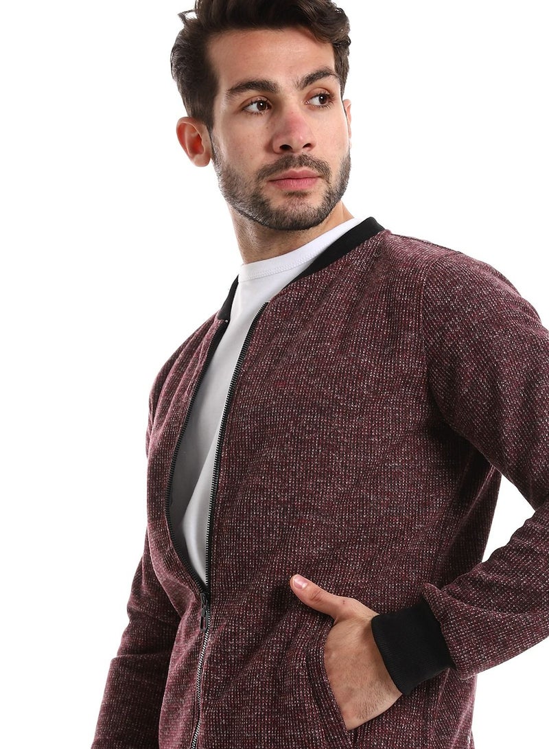 Caesar Men Sweatshirt With Front Pockets And Through Zipper - Image 3