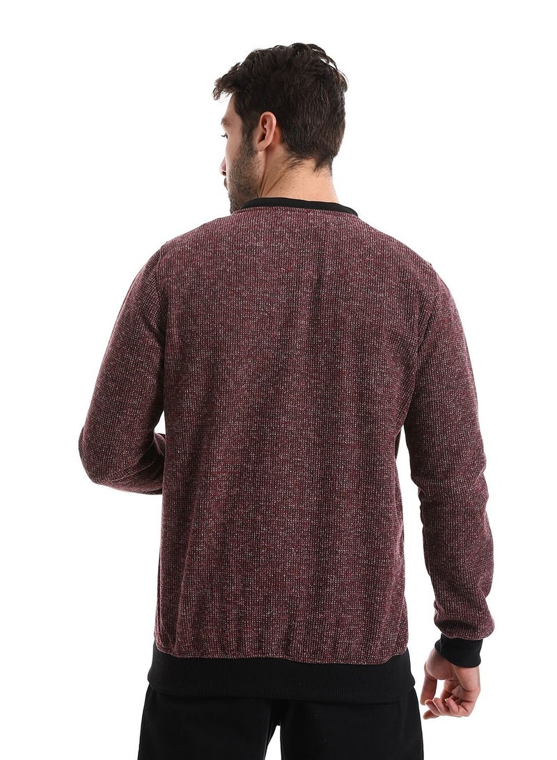 Caesar Men Sweatshirt With Front Pockets And Through Zipper - Image 4