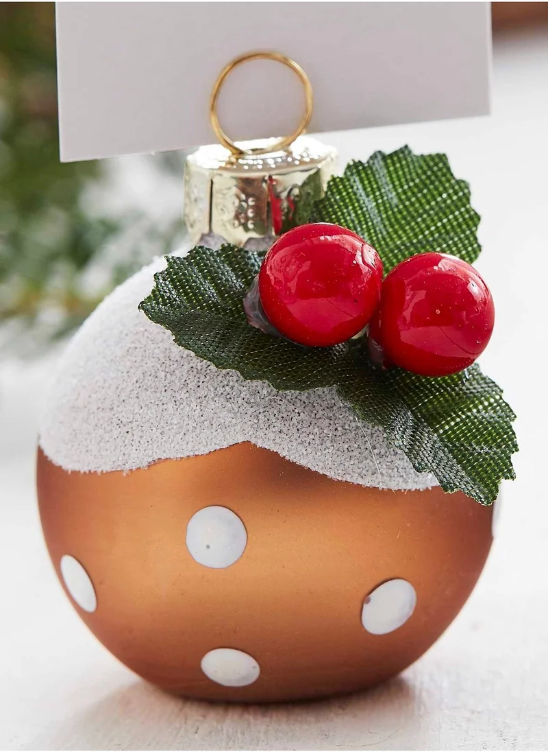 جينجر راي Place Card Holder - Christmas Pudding