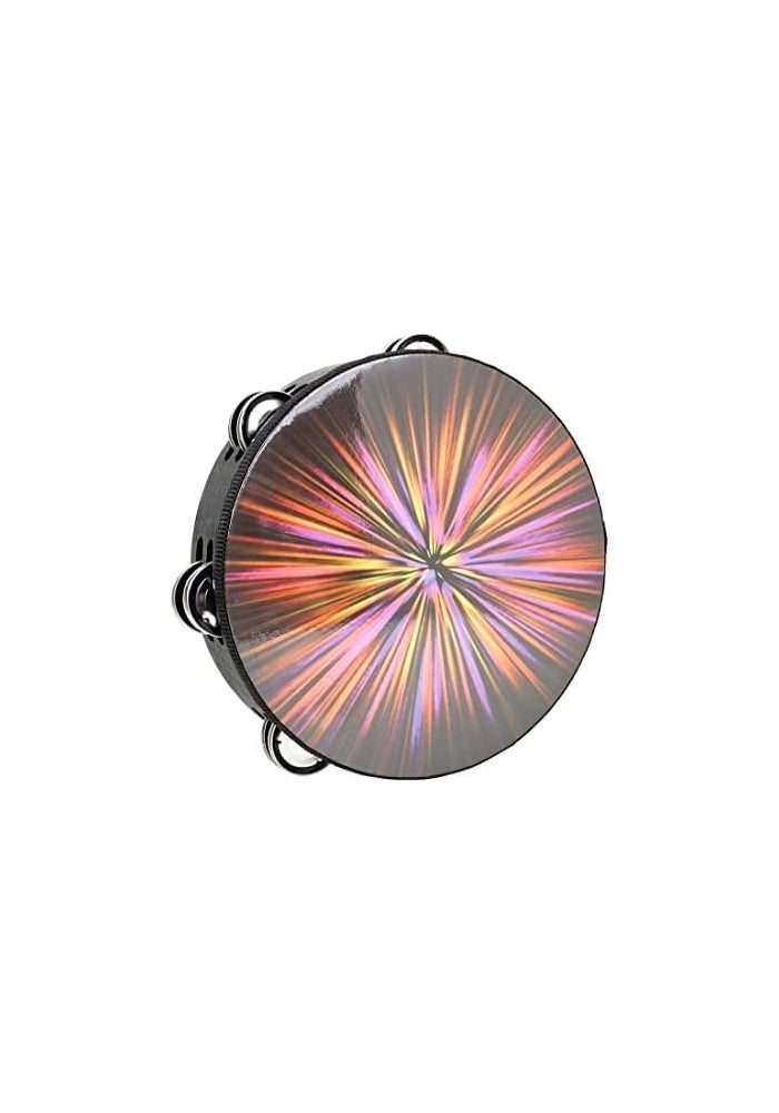 OriGlam 8 Inch Row Tambourine Hand Drum for Adults and Kids - Pink - Image 1
