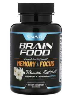 SNAP SUPPLEMENTS Brain Food Bacopa Extract  60 Capsules 
