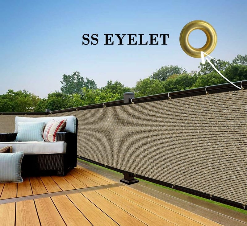 GREEN DECOR HDPE Fabric with Polyester Band Baby Kids Safety Net Protector for Balcony & Staircase Railing Guard,Baby Safety Products for Indoor&Outdoor(BeigeBlack Color, 1X7 MTR) - Image 5