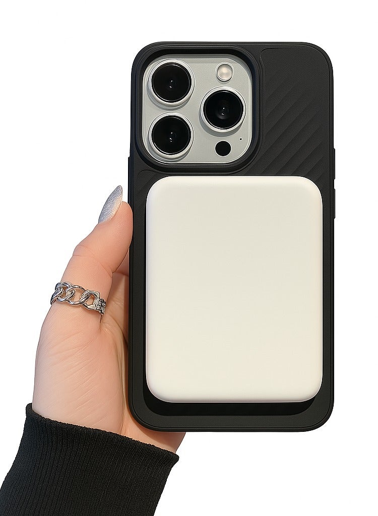 يزلر جراب آيفون 14 برو المتوافق مع الشحن اللاسلكي - مقاوم للصدمات بطبقة سيليكون فاخرة - غطاء مضاد للخدوش بسطح ناعم - تصميم نحيف وخفيف الوزن - مزود بفتحة مدمجة لأداة الشريحة - يدعم الشحن اللاسلكي - متين وأنيق باللون الأسود - Image 2