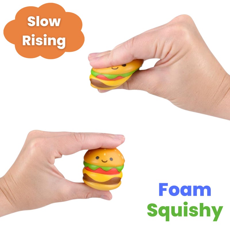 4E's Novelty Fast Food Squishy Toys for Kids Bulk - Slow Rising (Individually Wrapped) Small Foam Squishies 1.5-2.25" - Valentines Day Gifts for Kids Classroom Birthday Party Favors - Pack of 24 - Image 4