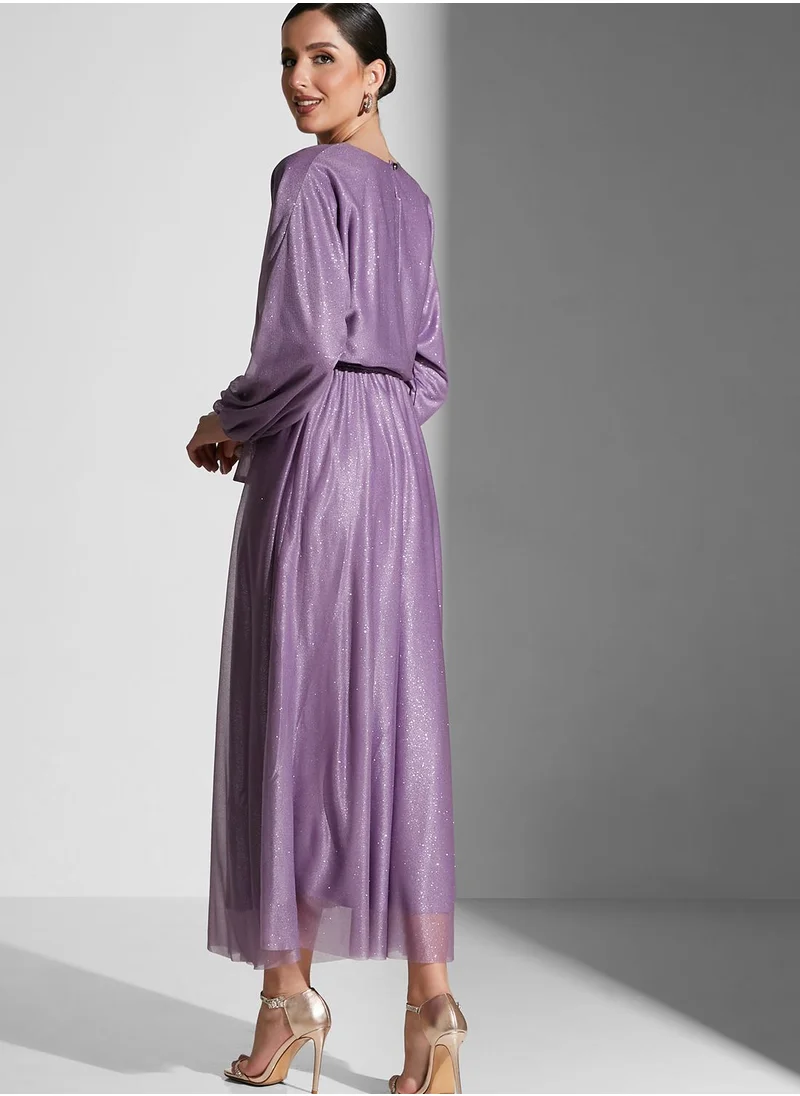 Khizana Shimmer A-Line Dress