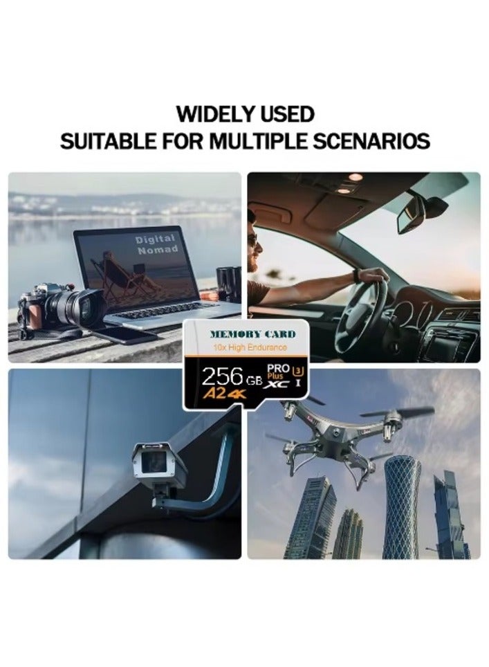 PRO Micro SD/TF Memory Card 256GB – High Speed V30 Memory Card, 4K Compatible for Mobile Phones, Smartphones, Tablets, Toys, CCTV, and Action Cameras - Image 3