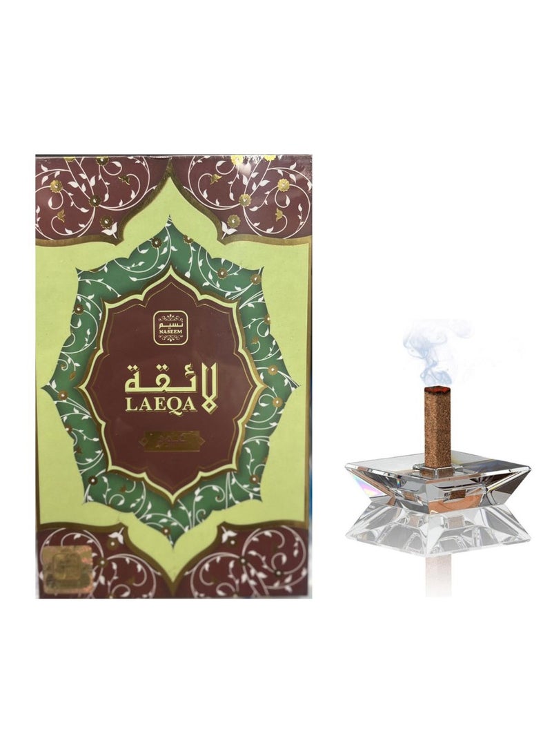 Naseem Bakhoor Oud Laeqa + Bakhoor Burner Holder-100g Bukhoor By Naseem - Image 1