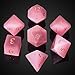 UDIXI Natural Gemstone Dice Set 7PCS Crystal Stone DND Dice for Role Playing Games and Other Tabletop Games Pink Cats Eye - Image 2