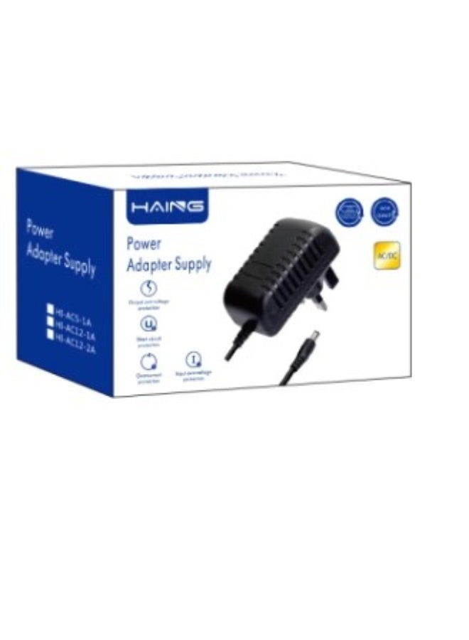 Haing محول طاقة بريطاني 12 فولت 2 أمبير، من تيار متردد 100-240 فولت إلى تيار مستمر 12 فولت - Image 3
