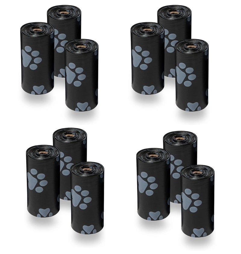 WapaW Dog Poop Bags, Extra Thick and Strong Poop Bags for Dogs, Guaranteed Leak-proof, 15 Doggy Bags Per Roll, Each Dog Poop Bag Measures 9 x 13 Inches (PACK OF 12 (12x15 = 180 Bag)) - Image 1