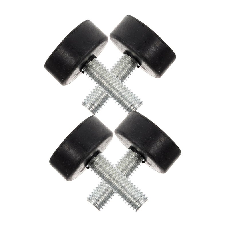 4Pcs Black Rubber Furniture Leveling Feet Pads Non Slip Vibration Dampening for Tables Cabinets Machines Screw Compatible - Image 2