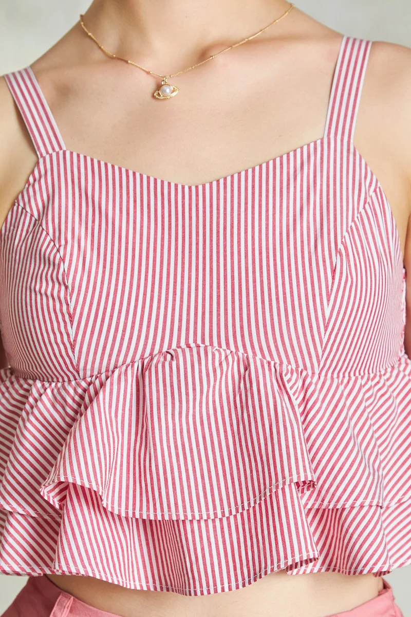 فيرجيو Cotton Tops Daywear With Frills for Women