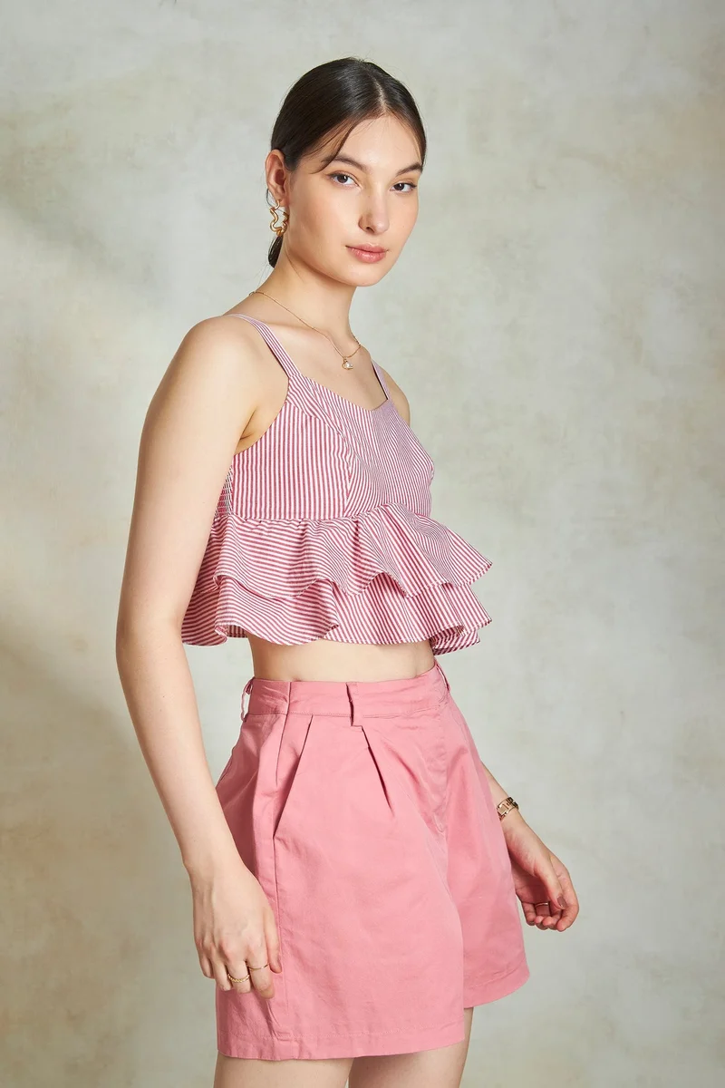 Virgio  Cotton Tops Daywear With Frills for Women for Women | Best Price UAE