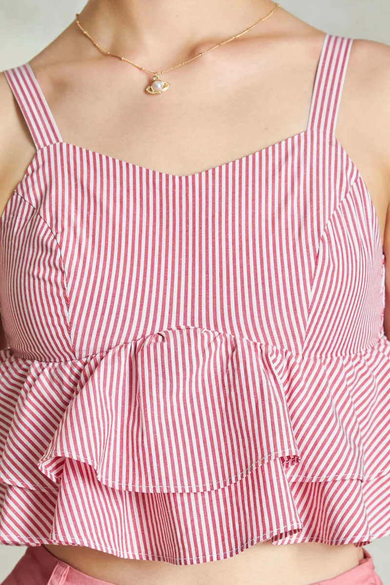 Virgio  Cotton Tops Daywear With Frills for Women for Women | Best Price UAE