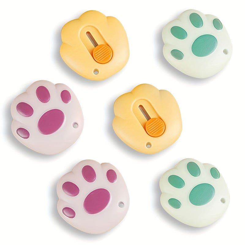Pink Avocado Cat Paw Portable Cutting Tool 5 Pcs Office Supplies Fun Sturdy - Image 4