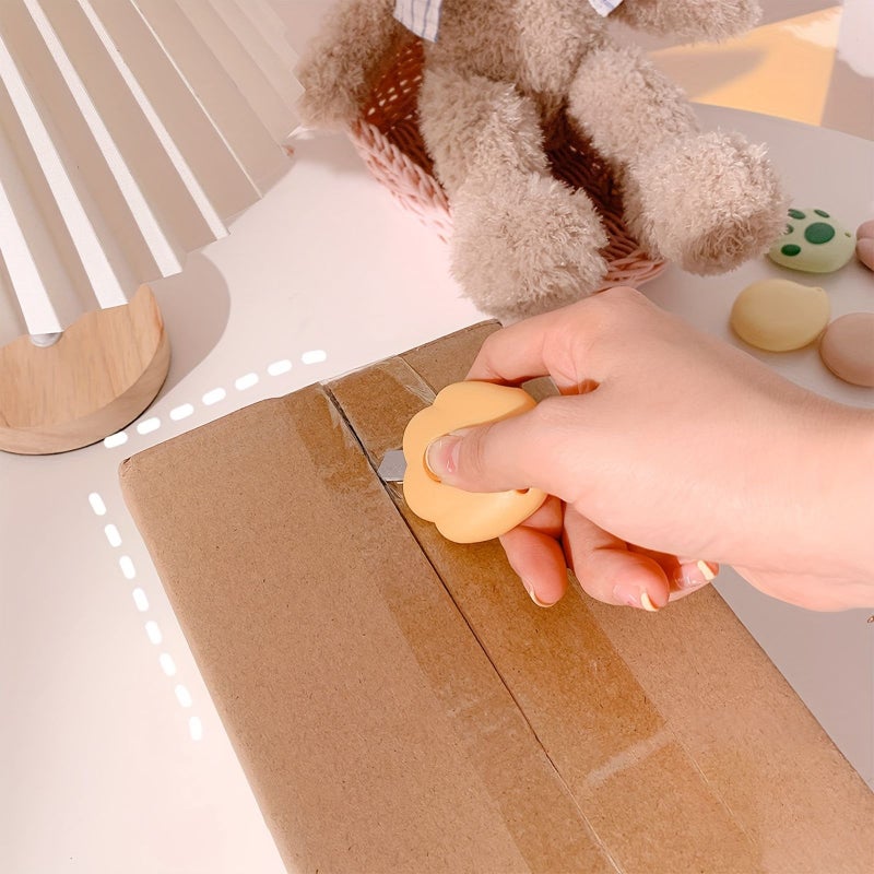 Pink Avocado Cat Paw Portable Cutting Tool 5 Pcs Office Supplies Fun Sturdy - Image 1