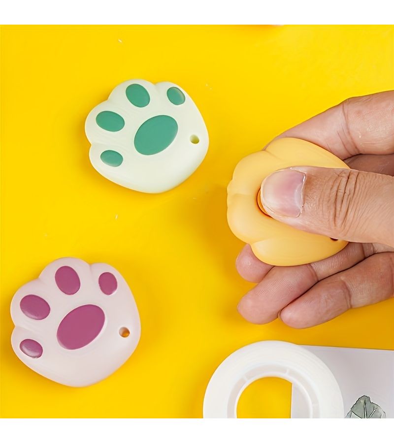 Pink Avocado Cat Paw Portable Cutting Tool 5 Pcs Office Supplies Fun Sturdy - Image 2
