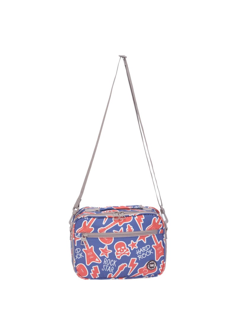 CUBS Guitar Print Waterproof lunch bag with removable shoulder strap carrying your favorite meals to school, work or while traveling - Image 1