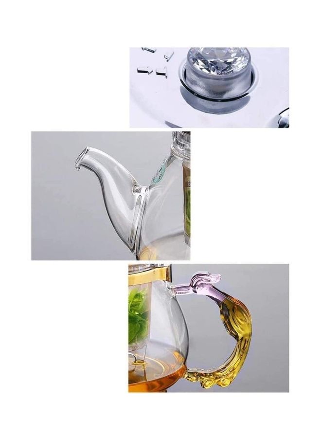 NIBEMINENT Heat Resistant Glass Teapot Set Clear 500ml - Image 3