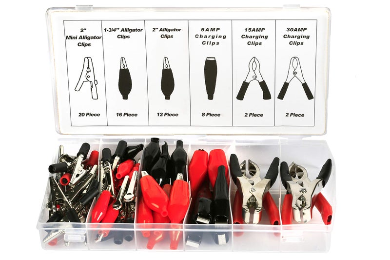 VCT 60PC PIECE ALLIGATOR CLIP/CLAMP CONNECTOR ASSORTMENT SET - Image 1