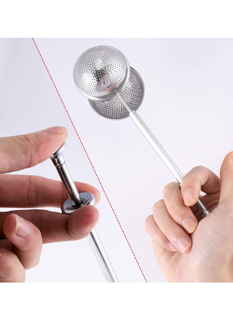 Ball Shaped Tea Infuser Stainless Steel Tea Strainer Push Style Tea Infuser Strainer Tea Infuser Tool