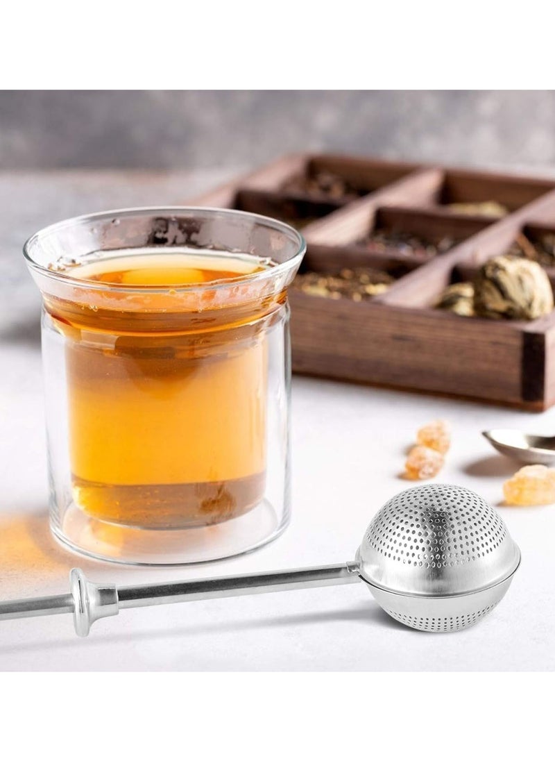 Ball Shaped Tea Infuser Stainless Steel Tea Strainer Push Style Tea Infuser Strainer Tea Infuser Tool