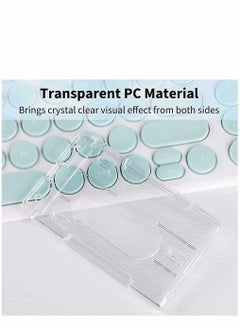 KASTWAVE Card Protector, Vertical 2 Card Badge Holder Transparent Plastic ID Credit Card Protector with Thumb Slot, Rigid PC Transparent Material, 2 Pack  - Image 3