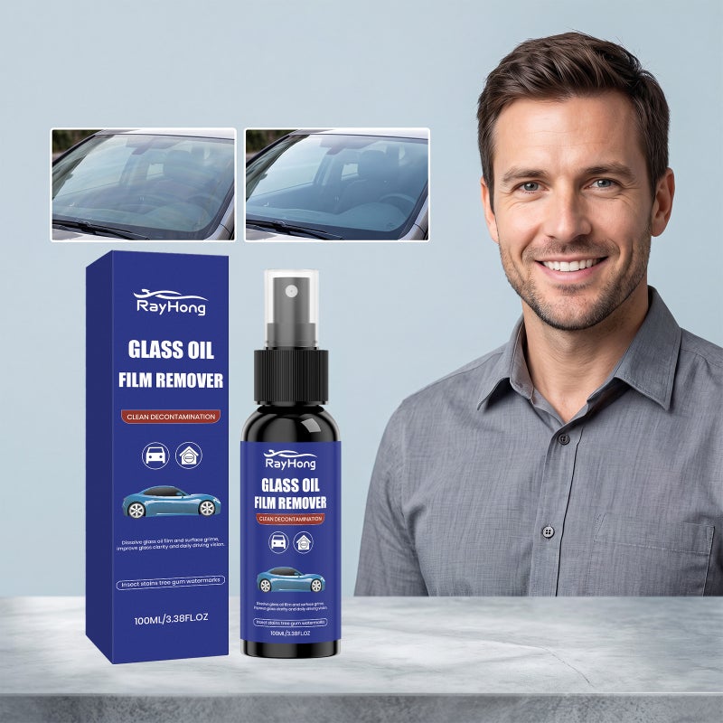 RAYHONG Glass Oil Film Remover – Car Windshield and Window Stain & Watermark Remover, Rain-Repellent  Cleaner - Image 2