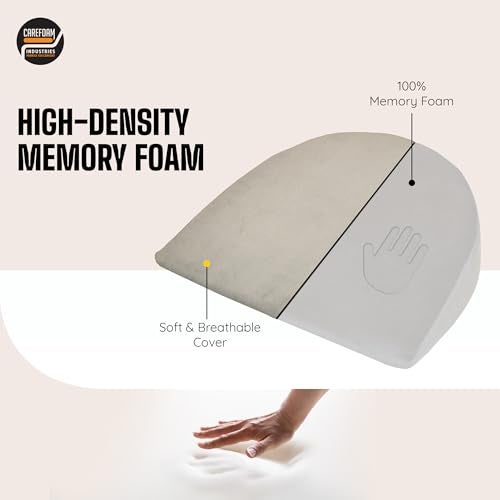 CareFoam Memory Foam Pregnancy Wedge Pillow – Maternity Support Pillow for Belly & Back | Soft Support for Baby Bump | Comfortable Sleeping Aid for Pregnant Women | Grey - Image 3