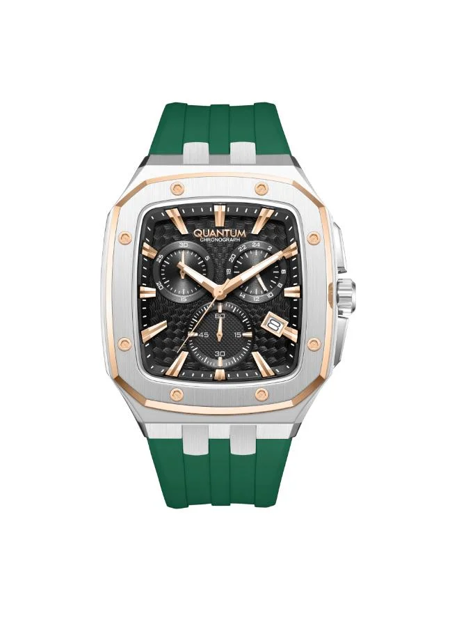 Quantum Men's Silicone Chronograph Watch HNG1033.567 - 44 mm